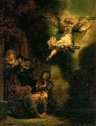 REMBRANDT Harmenszoon van Rijn The Archangel Leaving the Family of Tobias USA oil painting artist